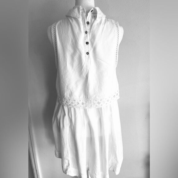 Free People Twice As Nice Bohemian Gauze Emblazoned Tunic Top Women’s S - Picture 3 of 6